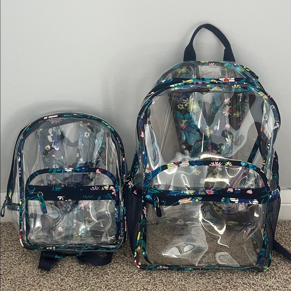Vera Bradley Transparent Kids Backpack Set. Price includes both. Like new.
